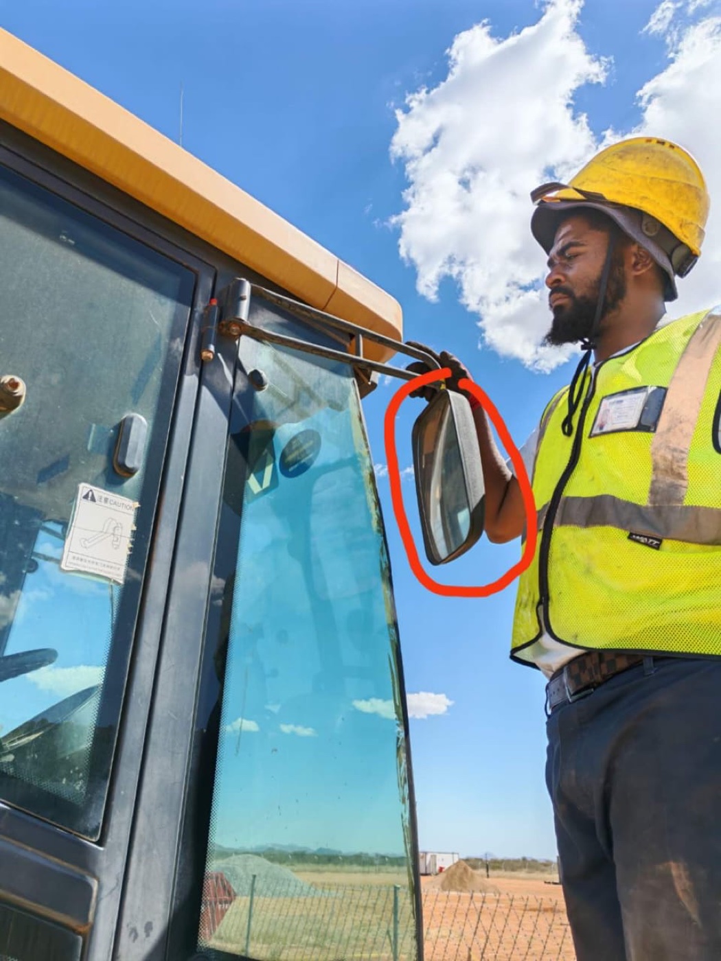 Worker on mining site